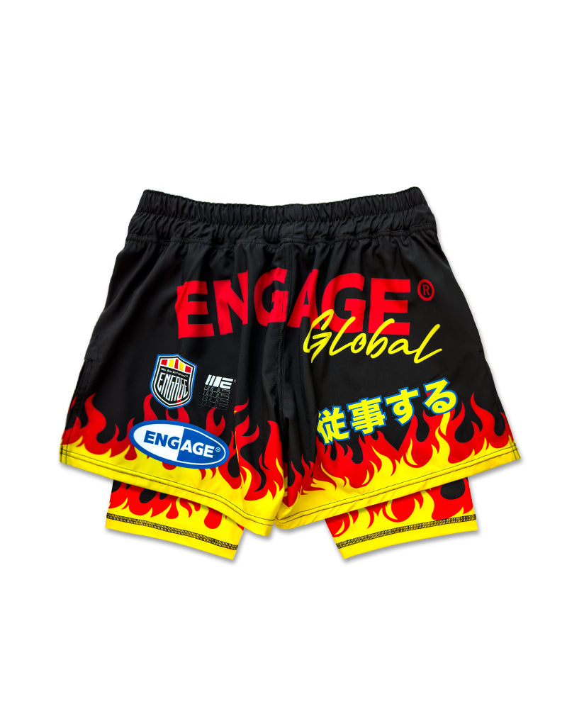 Shorts de luta 2 em 1 Shake n' Bake